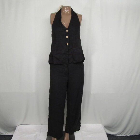 NEW FREE PEOPLE Women's Take Me To Paris 2-Piece Pant Set Black Size XS - Picture 6 of 6